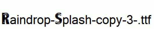 Raindrop-Splash-copy-3-.ttf 好看的英文字体