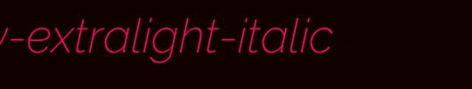 Raleway-ExtraLight-Italic.ttf 好看的英文字体