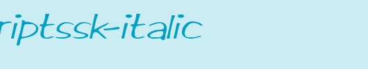 RifrafScriptSSK-Italic.ttf 好看的英文字体
