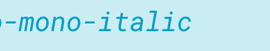 Roboto-Mono-Italic.ttf 好看的英文字体