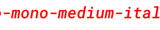 Roboto-Mono-Medium-Italic.ttf 好看的英文字体