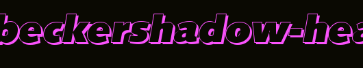 RogerBeckerShadow-Heavy-Italic.ttf 好看的英文字体
