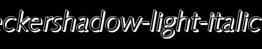 RogerBeckerShadow-Light-Italic.ttf 好看的英文字体
