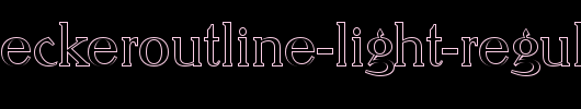 RonaldBeckerOutline-Light-Regular.ttf 好看的英文字体