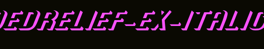 RoundedRelief-Ex-Italic.ttf 好看的英文字体