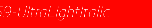 Route159-UltraLightItalic_英文字体