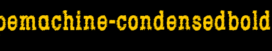 RowdyTypemachine-CondensedBold.otf 好看的英文字体