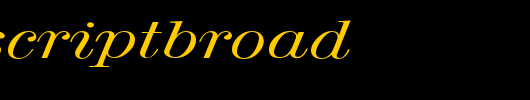 RubyScriptBroad.ttf 好看的英文字体