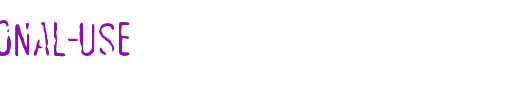 SEDEX-PERSONAL-USE_英文字体