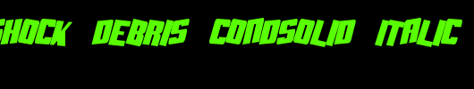 SF-Aftershock-Debris-CondSolid-Italic.ttf是一款不错的英文字体下载