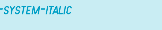 SF-Atarian-System-Italic.ttf是一款不错的英文字体下载