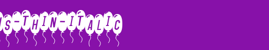 SF-Balloons-Thin-Italic.ttf是一款不错的英文字体下载