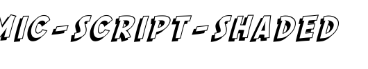 SF-Comic-Script-Shaded.ttf是一款不错的英文字体下载