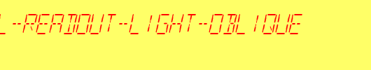 SF-Digital-Readout-Light-Oblique.ttf是一款不错的英文字体下载