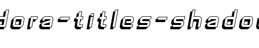 SF-Fedora-Titles-Shadow-Italic.ttf是一款不错的英文字体下载
