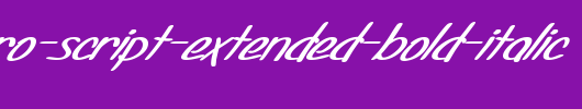 SF-Foxboro-Script-Extended-Bold-Italic.ttf是一款不错的英文字体下载