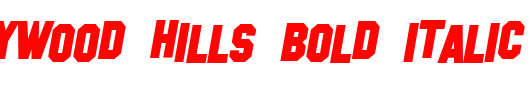 SF-Hollywood-Hills-Bold-Italic.ttf是一款不错的英文字体下载