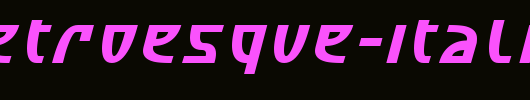 SF-Retroesque-Italic.ttf是一款不错的英文字体下载