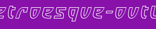 SF-Retroesque-Outline-Italic.ttf是一款不错的英文字体下载