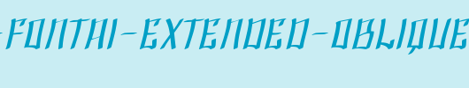 SF-Shai-Fontai-Extended-Oblique.ttf是一款不错的英文字体下载