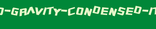 SF-Zero-Gravity-Condensed-Italic.ttf是一款不错的英文字体下载