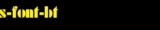 SISTEMAS-FONT-BT.ttf是一款不错的英文字体下载