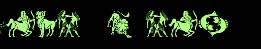 SLZodiacStencils.ttf是一款不错的英文字体下载