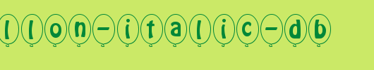 SP-Ballon-Italic-DB.ttf是一款不错的英文字体下载