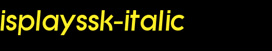 SaborDisplaySSK-Italic.ttf是一款不错的英文字体下载