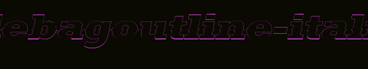 SaddlebagOutline-Italic-1-.ttf是一款不错的英文字体下载