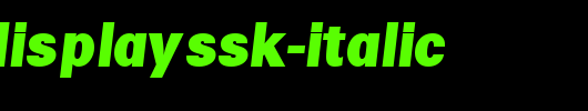 SalinaDisplaySSK-Italic.ttf是一款不错的英文字体下载