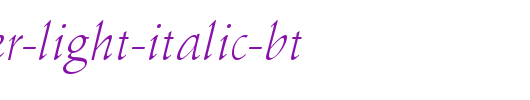Schneidler-Light-Italic-BT.ttf是一款不错的英文字体下载