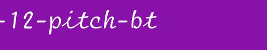 Script-12-Pitch-BT.ttf是一款不错的英文字体下载