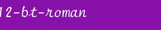 Script12-BT-Roman.ttf是一款不错的英文字体下载