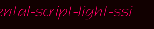 Sentimental-Script-Light-SSi.ttf是一款不错的英文字体下载