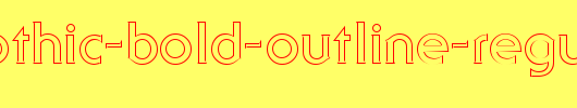 Serif-Gothic-Bold-Outline-Regular.ttf是一款不错的英文字体下载