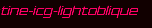 Serpentine-ICG-LightOblique.ttf是一款不错的英文字体下载
