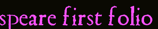 Shakespeare-First-Folio-Font.otf是一款不错的英文字体下载