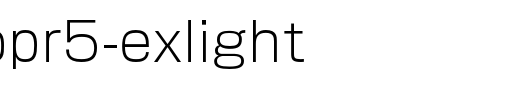 ShinGoPr5-ExLight_日文字体