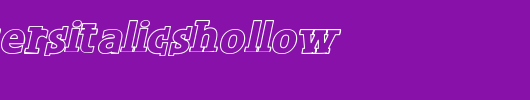 ShirtLettersItalicsHollow.ttf是一款不错的英文字体下载