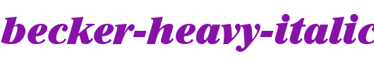 SimonBecker-Heavy-Italic.ttf是一款不错的英文字体下载