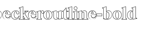 SimonBeckerOutline-Bold.ttf是一款不错的英文字体下载