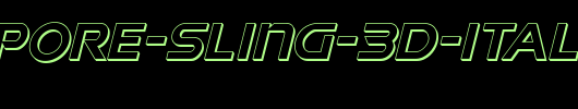 Singapore-Sling-3D-Italic.ttf是一款不错的英文字体下载