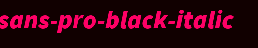 Source-Sans-Pro-Black-Italic.ttf是一款不错的英文字体下载