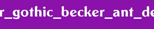 Souvenir_Gothic_Becker_Ant_Demi.ttf是一款不错的英文字体下载