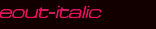 SpaceOut-Italic.ttf是一款不错的英文字体下载