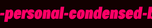 Specify-PERSONAL-Condensed-Black-Italic.ttf是一款不错的英文字体下载