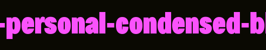 Specify-PERSONAL-Condensed-Black.ttf是一款不错的英文字体下载