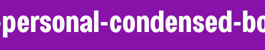Specify-PERSONAL-Condensed-Bold.ttf是一款不错的英文字体下载