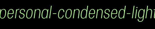 Specify-PERSONAL-Condensed-Light-Italic.ttf是一款不错的英文字体下载